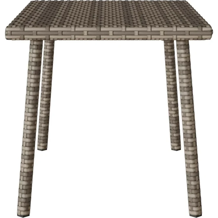 Garten-Couchtisch Terrassentisch, Rechteckig Grau 60x40x37 cm Poly Rattan d5195e – Bild 5