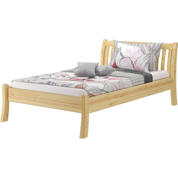 Komfortables Einzelbett Seniorenbett 120x200 Gästebett Kiefer massiv ohne Zubehör