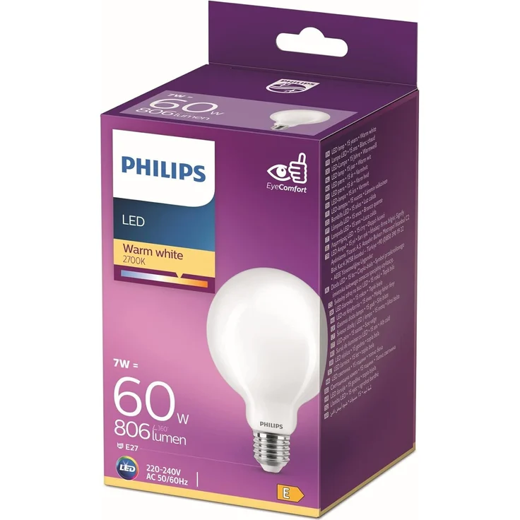 PHILIPS LED Classic 60 W G93 E27 WW FR ND RFSRT4 – Bild 1