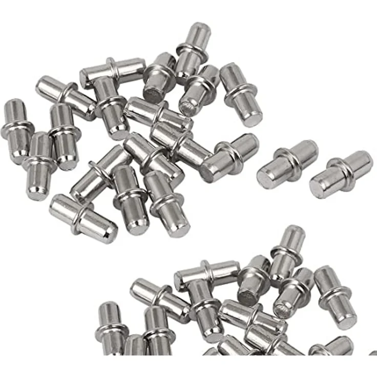BAYLI Regal 10 Stück Bodenträger aus Metall [Ø 5mm x Länge 17mm] für Einlegeböden – Bild 3