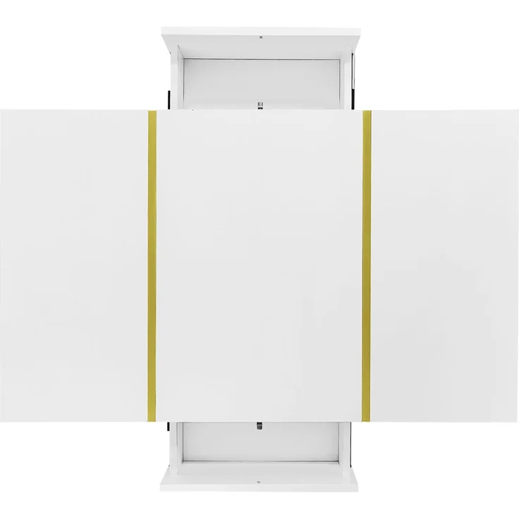 Couchtisch 100 x 60 x 41,5 cm, mit Schubladen, aus MDF, als Ablage für Getränke und Bücher im Wohnzimmer, Weiß – Bild 14