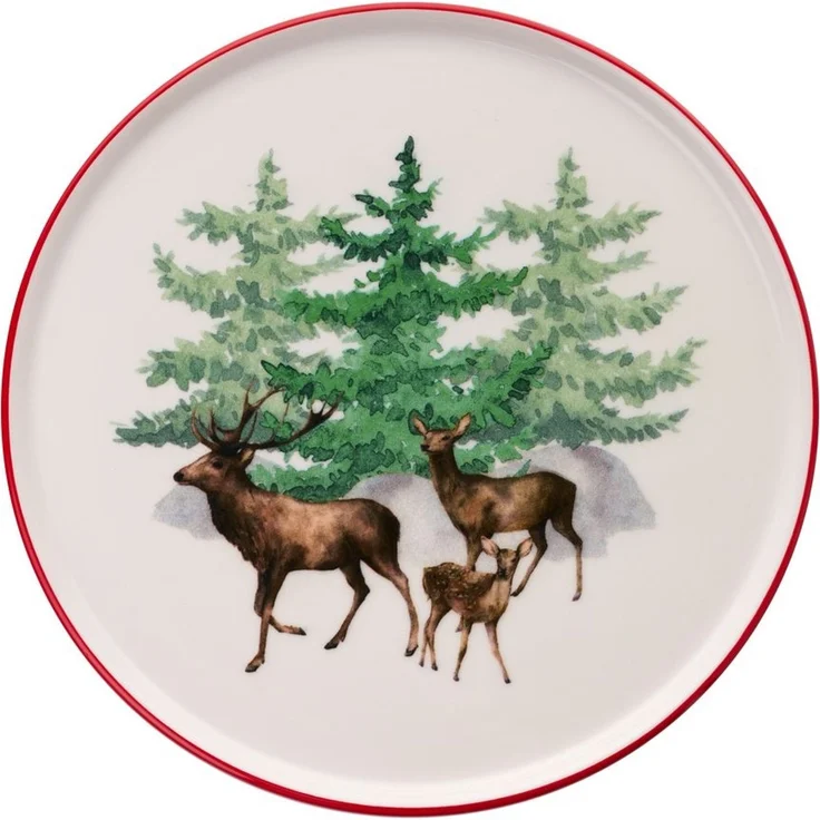 Hermia Concept 'Deer Pastoral' Servierteller-Set (6-teilig), Mehrfarbig, 25,5 x 25,5 x 2,5 cm – Bild 2