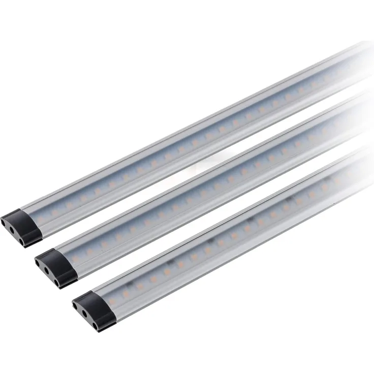 SEBSON Aufbauleuchte LED Lichtleiste 30cm 3er Set, 17W 1250lm warmweiß, dimmbar (Touch)