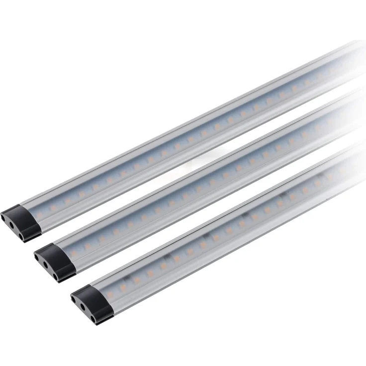 SEBSON Aufbauleuchte LED Lichtleiste 30cm 3er Set, 17W 1250lm warmweiß, dimmbar (Touch)