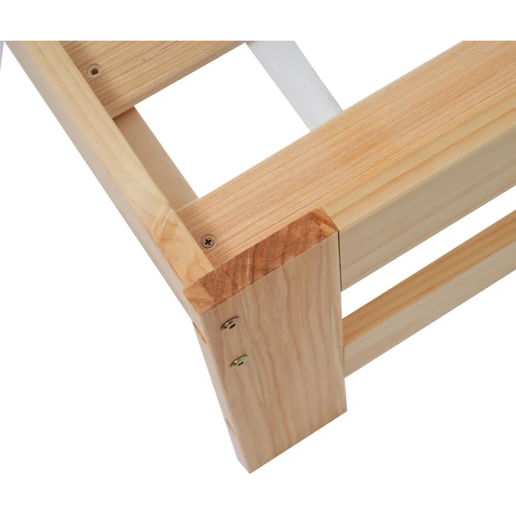 Doppelbett 140x200 cm Futonbett Kiefer Massivholz Naturholz Lattenrost robust Schlafzimmerbett – Bild 9