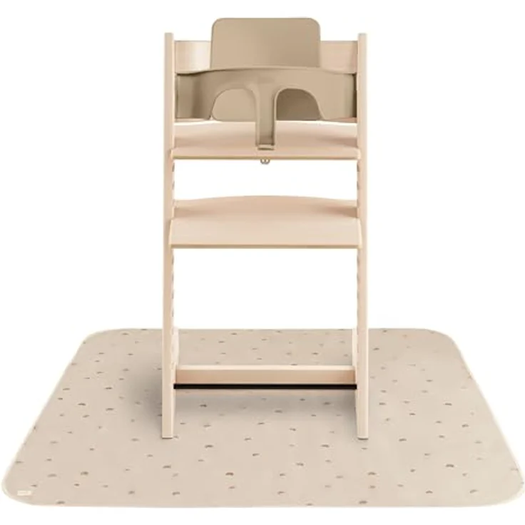 Mushie Spritzmatte Bodenschutzmatte für Baby | Wasserdichte & Maschinenwaschbare Matte für Hochstuhl | 108x108 cm | Leicht, Langlebig & BPA-frei Splat Mat | Perfekt für Essensbereich (Rainbows) – Bild 2