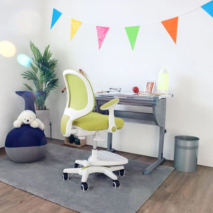 hjh OFFICE KID ERGO Stoff/Netzstoff Grün – Bild 2