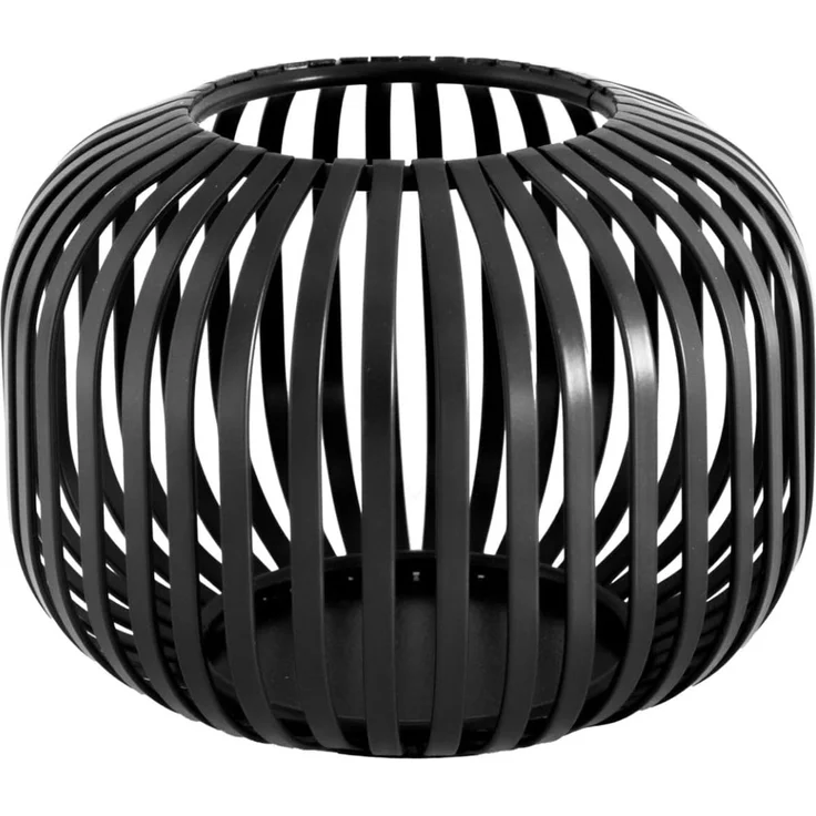 LC Home Lunaro S Windlichtkorb Metall schwarz – Dekolaterne, Teelichthalter & Kerzenhalter –14x10x10cm – Bild 1