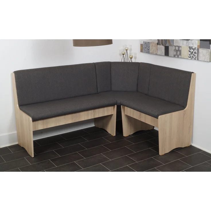 MSZ Design Eckbank Eckbankgruppe DUISBURG mit Säulentisch Varese Sonoma ausziehbar 125x89x89 cm – Bild 3