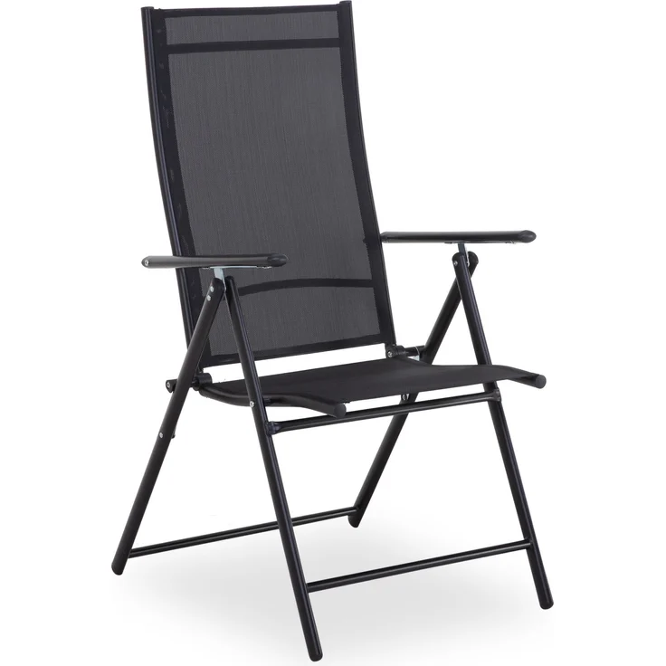 Gartenstuhl outdoor JONA BHT 55x105x68 cm schwarz Stapelstuhl Klappstuhl – Bild 1