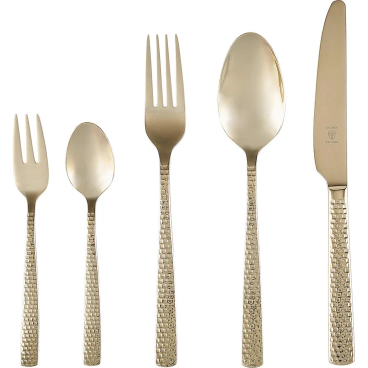 Justinus Besteckset Sunset Glossy, 30-teilig, Gold, Metall, elegant für Essen & Trinken