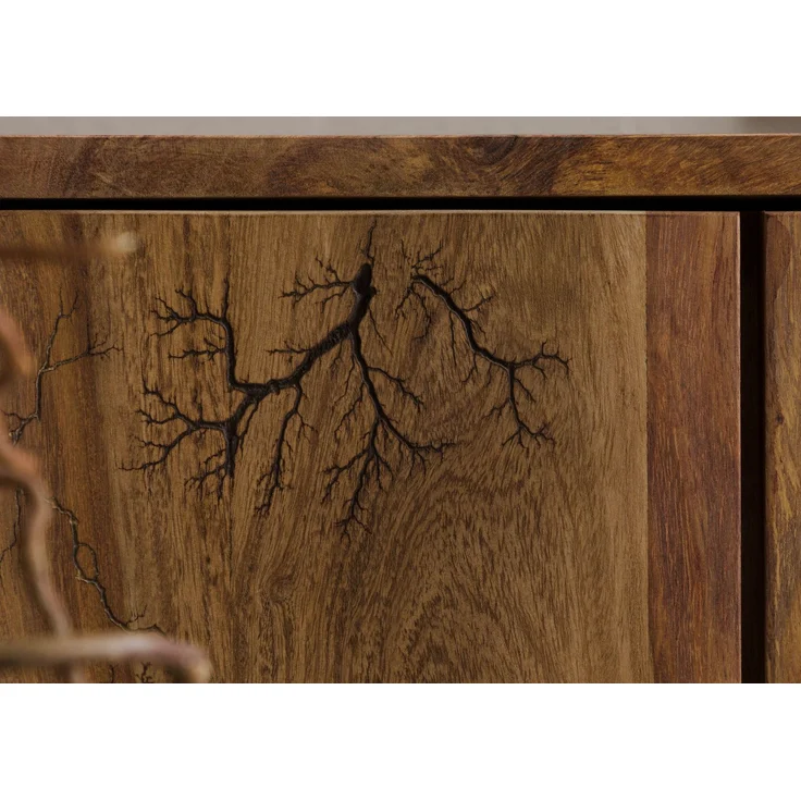 TV-Board Sheesham 185x45x60 natur unbehandelt LICHTENBERG #117 – Bild 5