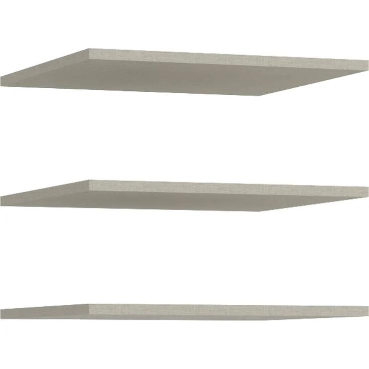 Forte Einlegeböden 3-er Set 40 50, Zubehör für Kleiderschränke, Holzwerkstoff, Grau Textilnachbildung, 42,2 cm breit x 42 cm hoch x 1,5 cm tief – Bild 2