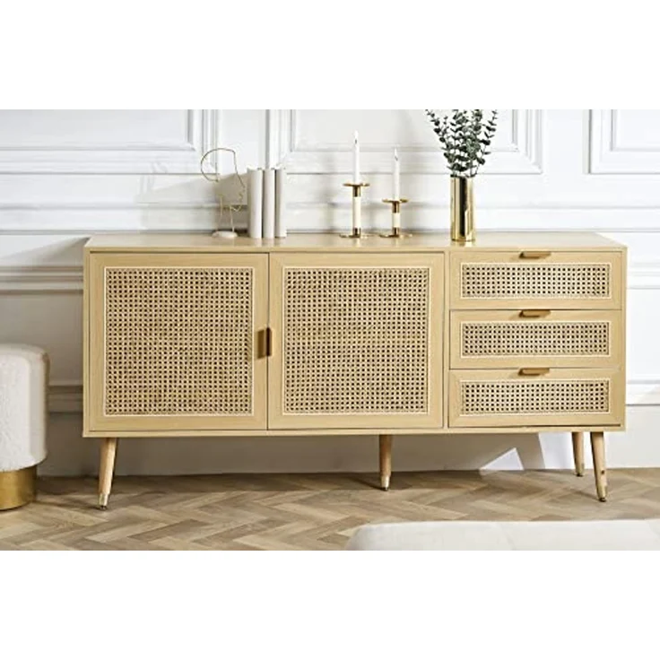 riess-ambiente Sideboard VIENNA 154cm natur (Einzelartikel, 1 St), Wohnzimmer · Wiener Geflecht · 3 Schubladen · Kommode · Retro – Bild 6