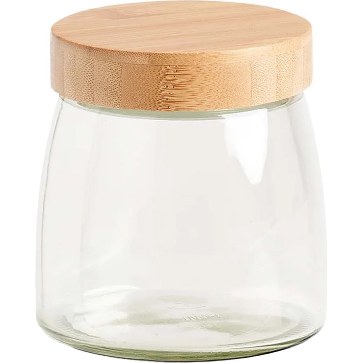 6er Set Vorratsglas mit Bambusdeckel - Ø 12,5 x 13 cm – Bild 2