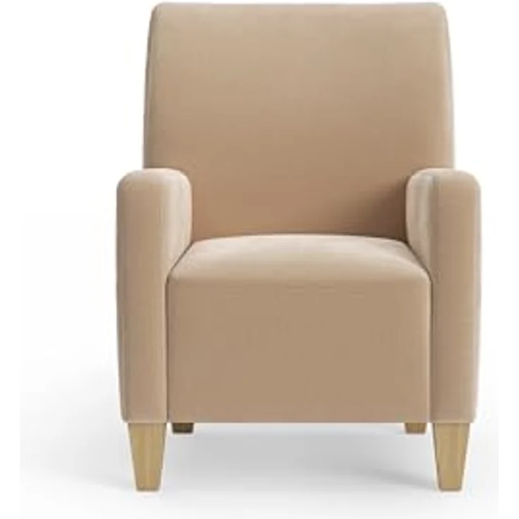 Cavadore Sessel Vida / Polstersessel im trendigen Design / 74 x 93 x 81 / Mikrofaser, Hellbraun-Beige – Bild 7