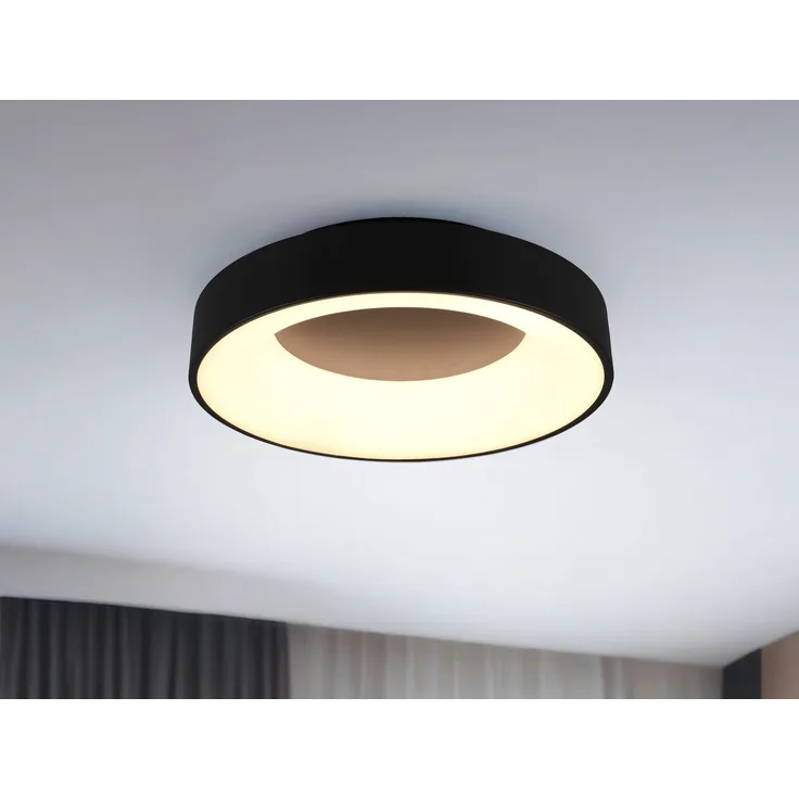 LED Deckenleuchte, schwarz-matt, Switch-Dimmer, 45 cm