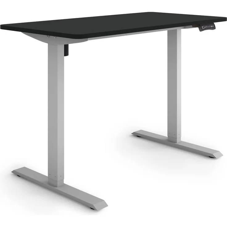 ESMART Germany ETX-121GB 120x60 cm Weiß Ergonomischer Steh-Sitz-Schreibtisch Stufenlos elektrisch höhenverstellbar 73,5-123,5cm 3X Memory Aktivitätserinnerung Soft-Start/Stopp Schnelle Montage