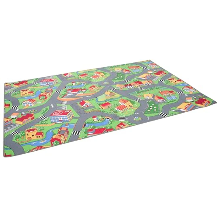 Snapstyle Kinder- und Spielteppich, 100% Polyamid, Little Village, 133x133 cm – Bild 5