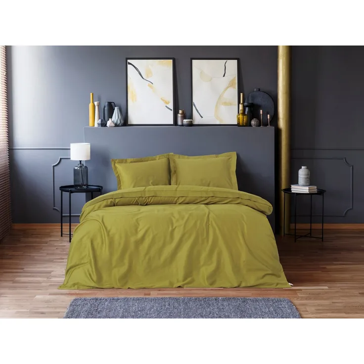 L'essentiel Maison 'Elegant - Green' Satin-Doppelbettwäsche-Set (DE), Grün