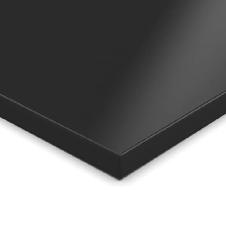 AUPROTEC Tischplatte 28mm schwarz 200x60 cm I Spanplatte mit 1mm ABS Kante & PU-Verleimung I melaminharzbeschichtet I elegant & wasserabweisend – Bild 8