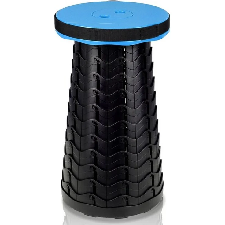 Clanmacy Klappstuhl Tragbarer Klappstuhl Klapphocker Hocker Blau – Bild 4