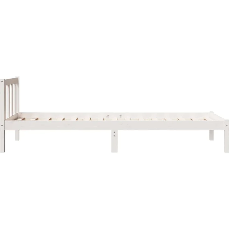 vidaXL Massivholzbett Extra Lang ohne Matratze Weiß 80x210 Kiefernholz 852429 – Bild 6