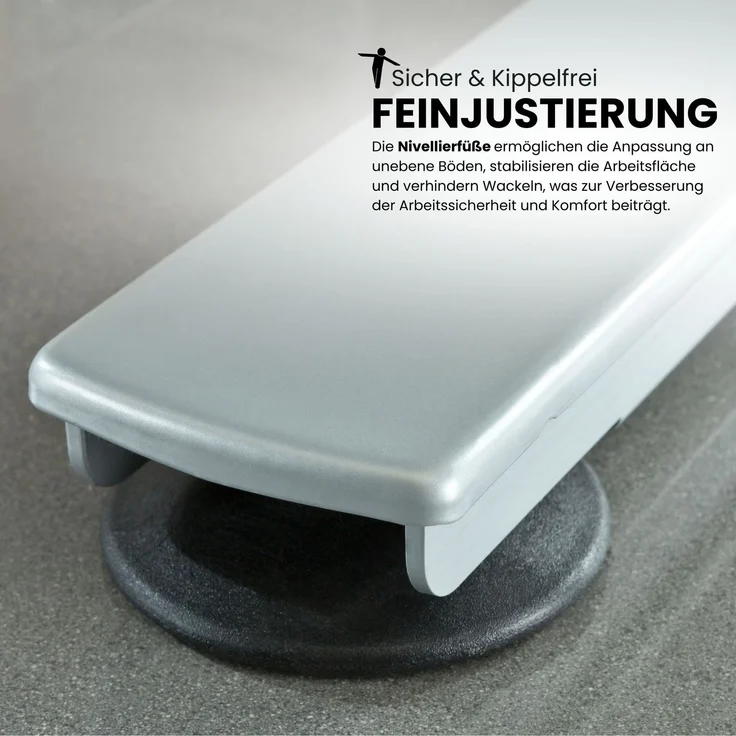 bümö Eckschreibtisch elektrisch höhenverstellbar L-Form: 200 x 160 cm in graphit, Gestell silber - Stehschreibtisch mit Memory-Steuerung, elektrischer XXL Schreibtisch für die Ecke, XDSMW-2008-G-S – Bild 6