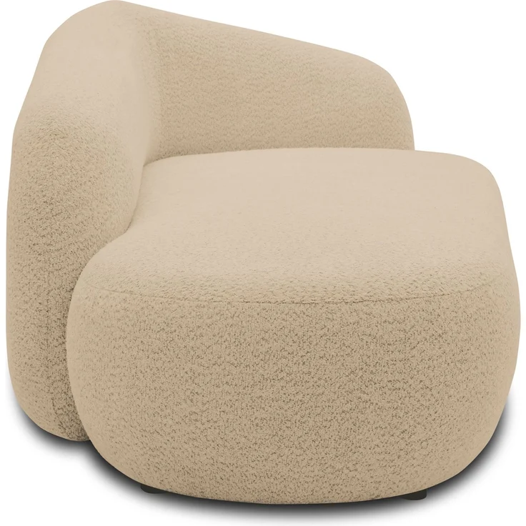 DOMO. collection Recamiere 700013, Liege mit Zierkissen, oval, Füße mit Filzgleitern, Chaiselongue, Sofa, Polstergarnitur, 183 x 105 x 75 (BxTxH), braun (taupe) – Bild 4