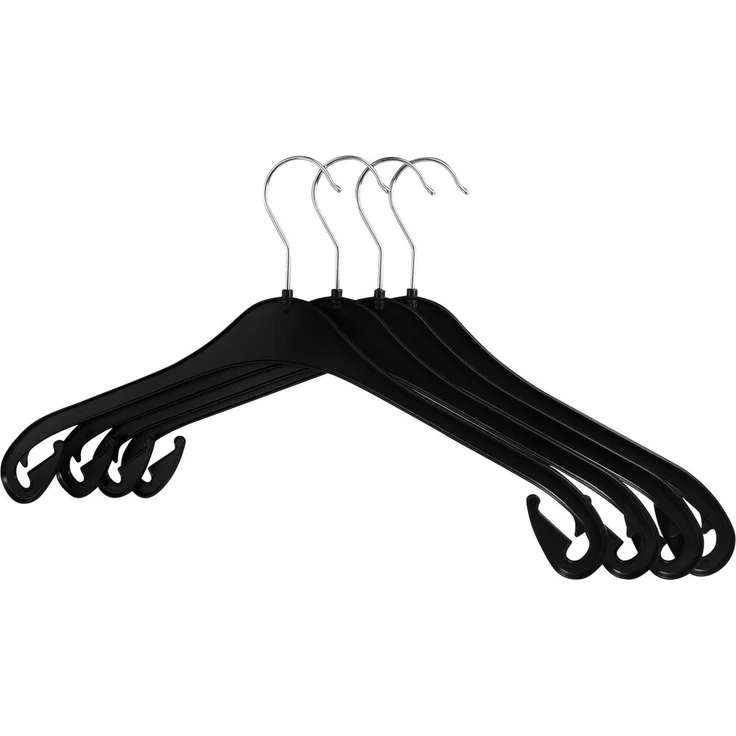 RSR Hangers Kleiderbügel NA 33 cm Kleiderbügel Kinderbügel Kunststoff Schwarz 360° Haken, (50-tlg) – Bild 3