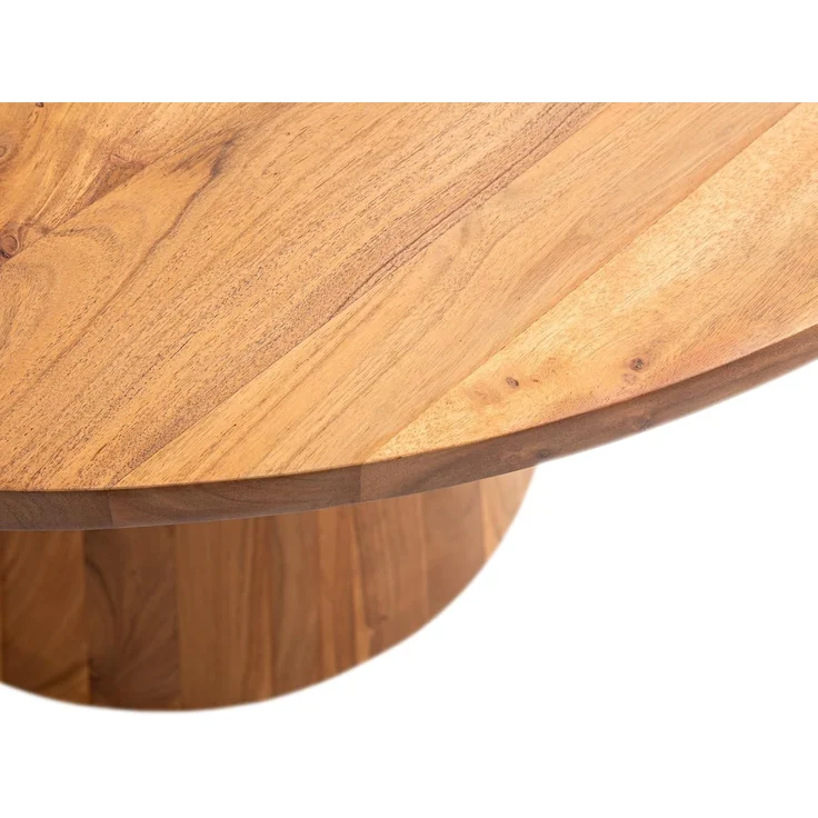 Esstisch rund 120 cm Akazienholz massiv runder Holztisch Küchentisch Esszimmertisch Landhausstil Esszimmermöbel stabil elegant – Bild 3