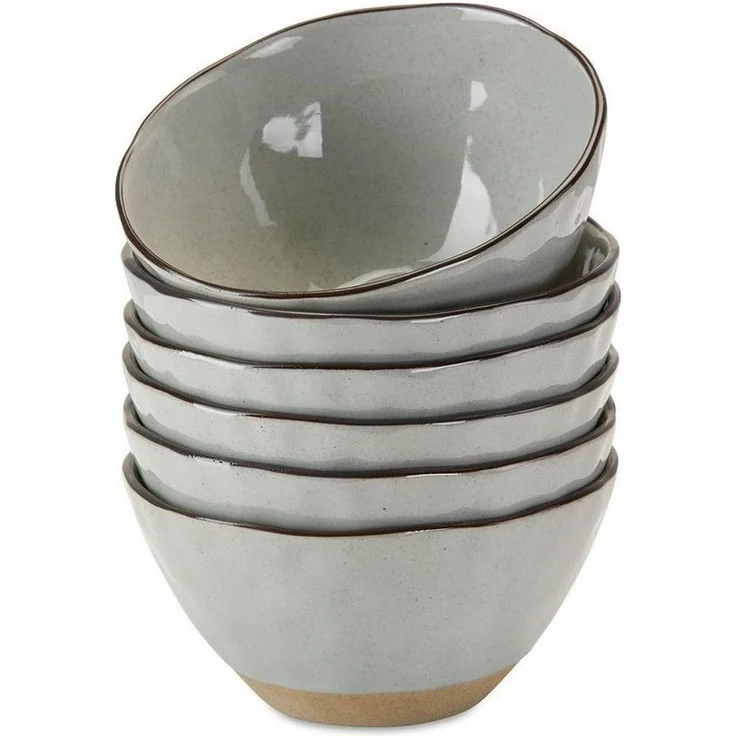 Mirabeau Geschirr-Set Schüssel 6er Set Biarré grau, Steinzeug – Bild 2