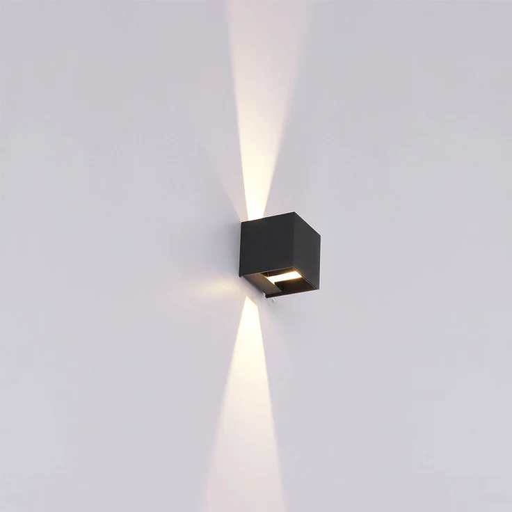 LED Wandleuchte, Aluminium, anthrazit, L 10 cm – Bild 6