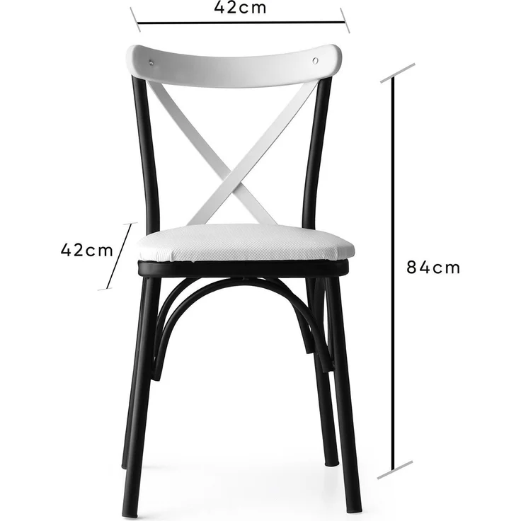 Skye Decor 'Ekol - 1334 V4' Stuhlset (4-teilig), Weiß, 42 x 84 x 42 cm – Bild 7