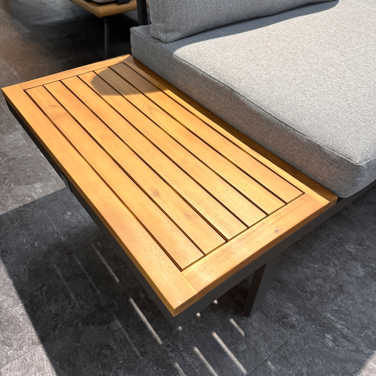 LC Garden 'Sungardo' Gartenlounge-Set, 3-tlg. mit Auflagen, individuell stellbar, Aluminium anthrazit/braun, 70x35x41 cm – Bild 12