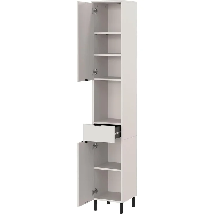 Germania Hochschrank GW-Arcena 1393-572, in Kaschmir, gedämpfte Türen und Schublade, 30 x 190 x 34 cm (BxHxT) – Bild 5