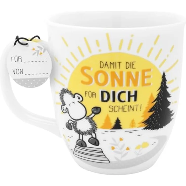Tasse Kaffetasse Kaffeebecher Teetasse 40cl Sheepworld Motiv Sonne 47547 – Bild 5