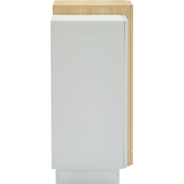 DESVIAE Sideboard mit 4 Schubladen und 2 Türen, 140x76,5x35 cm, MDF, Weiß hochglänzend – Bild 9