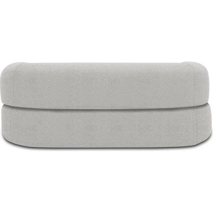 DOMO. collection Sofa 700 019, 2-Sitzer Schlafsofa, Ovale Form, Schlaffunktion, Inklusive Nierenkissen, Federkern Polsterung, 2er Couch, 208 x 115 x 78 (BxTxH), grau – Bild 4