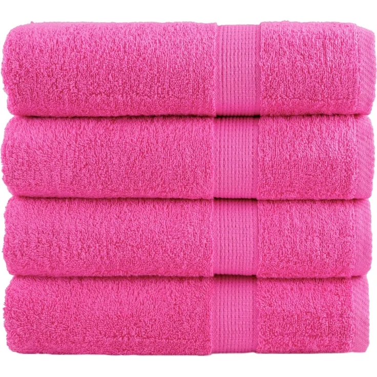 vidaXL Premium Badetücher SOLUND 4 Stk. Rosa 100x150 cm 600 g/m² 137528 – Bild 1