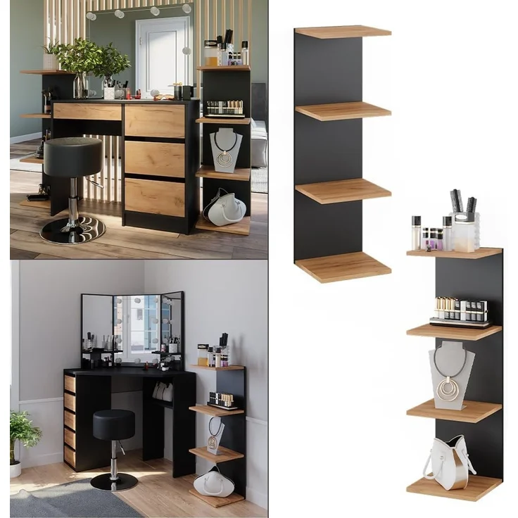 Wandregal Paolo Anthrazit 30 x 95 cm 2er Set Vicco – Bild 8
