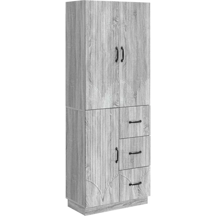 vidaXL Schrankset 2 pcs Grau Sonoma Holzwerkstoff 3416823 – Bild 1