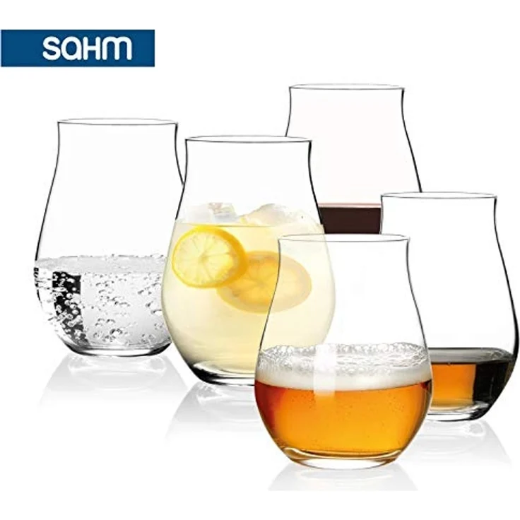 SAHM Gläser-Set Sensorik Wassergläser Set 6 teilig 420ml - Wasserglas, Sensorik Glas, 100% recyclebar – Bild 4