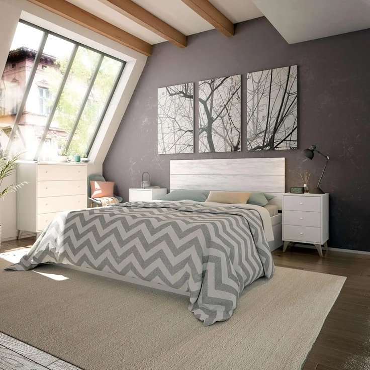 Habitdesign Nachttisch, Bürobuch, kostengünstiges Modell, mattweißes Finish, Maße: 38 cm (Breite) x 45 cm (Höhe) x 34 cm (Tiefe) – Bild 7