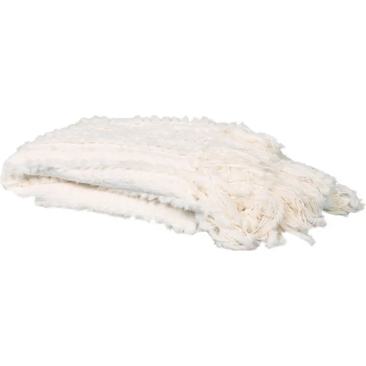 Webpelzdecke Strickdecke Zopfmuster Kuscheldecke Plaid 130x170 Nala creme 40139