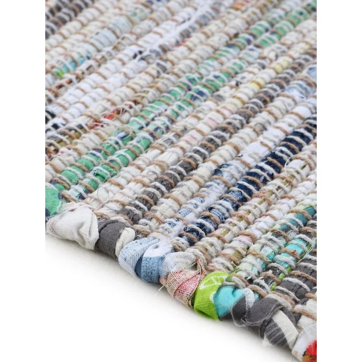 carpetfine Teppich Kelim Chindi, Wendeteppich, rechteckig, Höhe: 6 mm, handgewebt, Fleckerlteppich mit Fransen, auch vielen in Läufergrößen – Bild 4