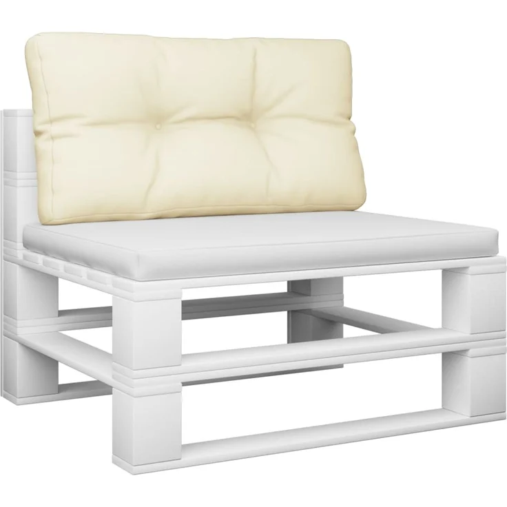 vidaXL Palettenkissen Creme 70 x 40 x 12 cm Stoff – Bild 2