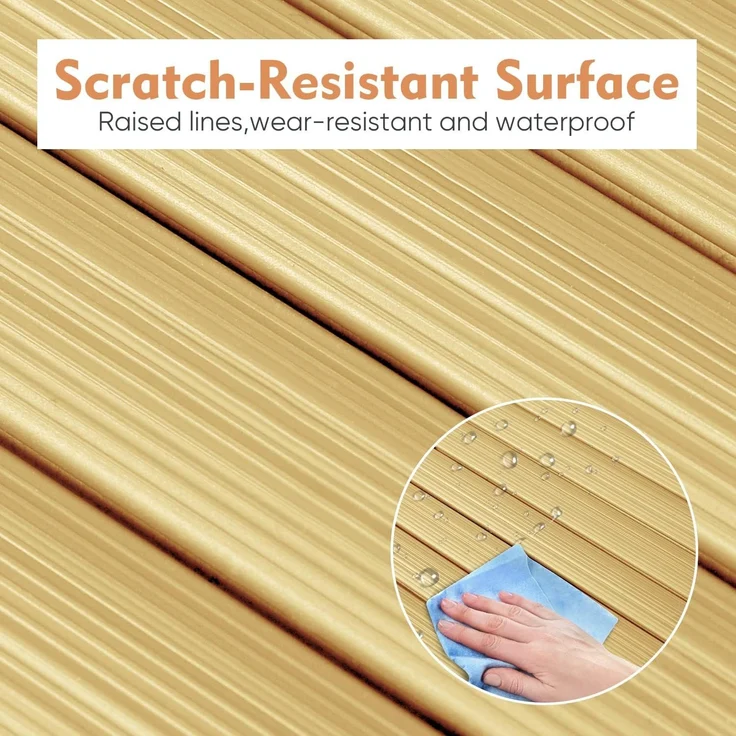 Sekey PVC Sichtschutzmatte 90x500cm Doppelte Verstärkung Innen, Balkon Sichtschutz mit Kabelbindern, Sichtschutzzaun Windschutz Wasserdicht ohne Bohren für Balkon Garten, Bambus – Bild 4