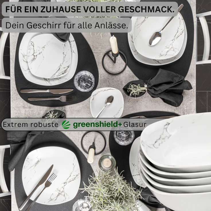 SÄNGER Müslischalen Set Bilgola Marmor Design 6 teilig – Bild 3