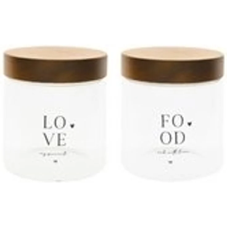 Bastion Collections Geschirr-Set Vorratsdose 2er Set - LOVE & FOOD - transparent – Bild 6
